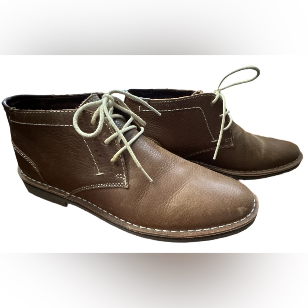 Kenneth Cole Reaction Brown Leather Men’s Dress Shoes 9.5